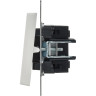 Выключатель 1-клавишный проходной IEK BRITE 10А ВС10-1-6-БрБ белый - BR-V12-0-10-K01